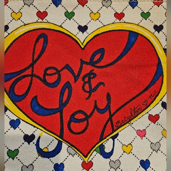 Brighton Love & Joy Pouch Crossbody Bag Colorful Hearts Bow Tom Clancy NWOT - Picture 7 of 13